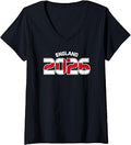 Women's England 2026 English Flag V-Neck T-Shirt