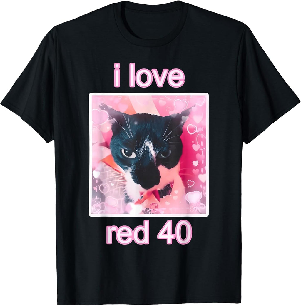 I Love Red 40 cat cute