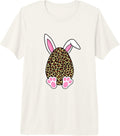 funny easter eggs Leopard print egg bunny ear tees