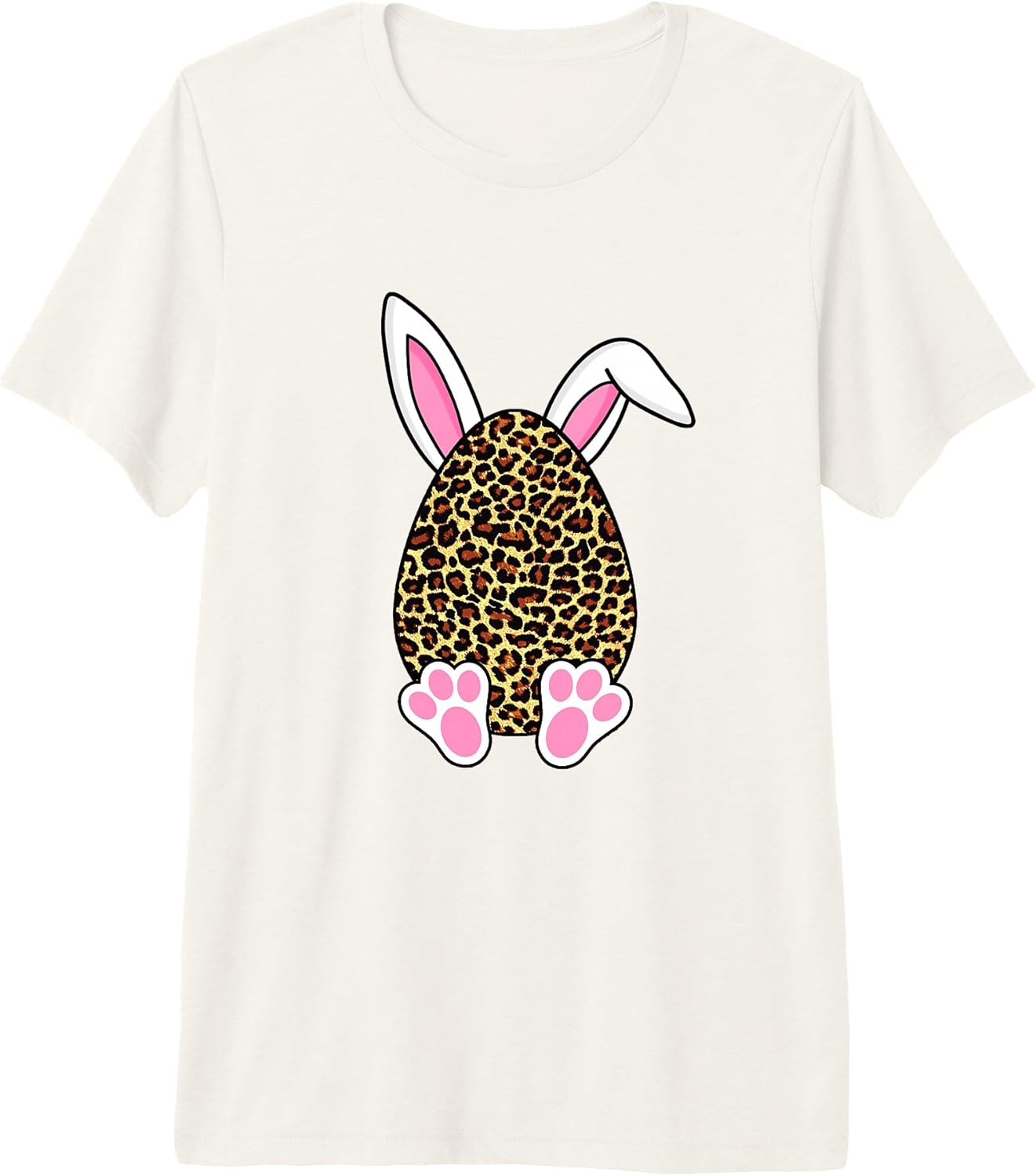 funny easter eggs Leopard print egg bunny ear tees