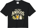 Three Amigos Cinco De Mayo Tequila Party Design Comfort Colors Crop Top