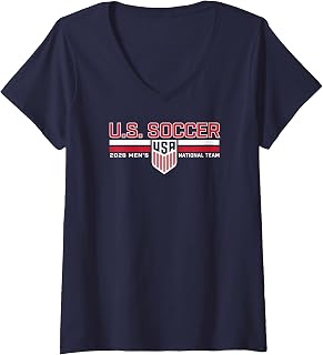 Women's World Cup 2026 USMNT Roster Navy V-Neck T-Shirt