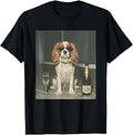 Cavalier King Charles Drinking Champagne T-Shirt