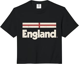 Retro England Flag English Comfort Colors Crop Top