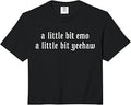 A Little Bit Emo A Little Bit Yeehaw Funny Country Western Comfort Colors Crop Top