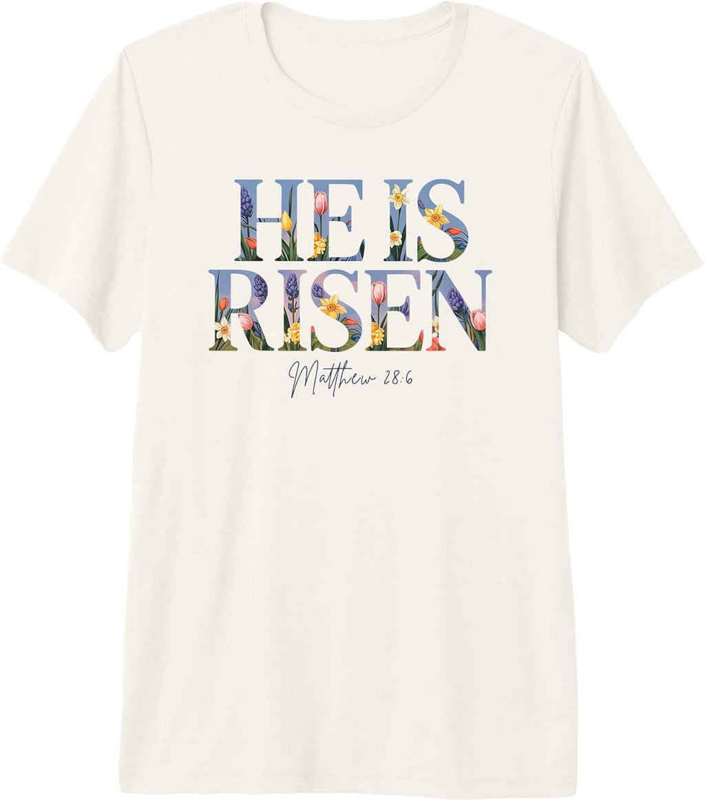 He Is Risen Matthew 28:6 Floral Easter