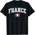 Retro Vintage France| Women Men Kids French Flag T-Shirt