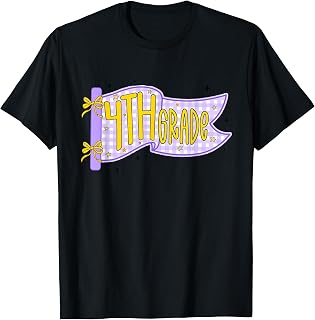 4th Grade Teacher Pennant Flag Back to School Fourth Grade T-Shirt
