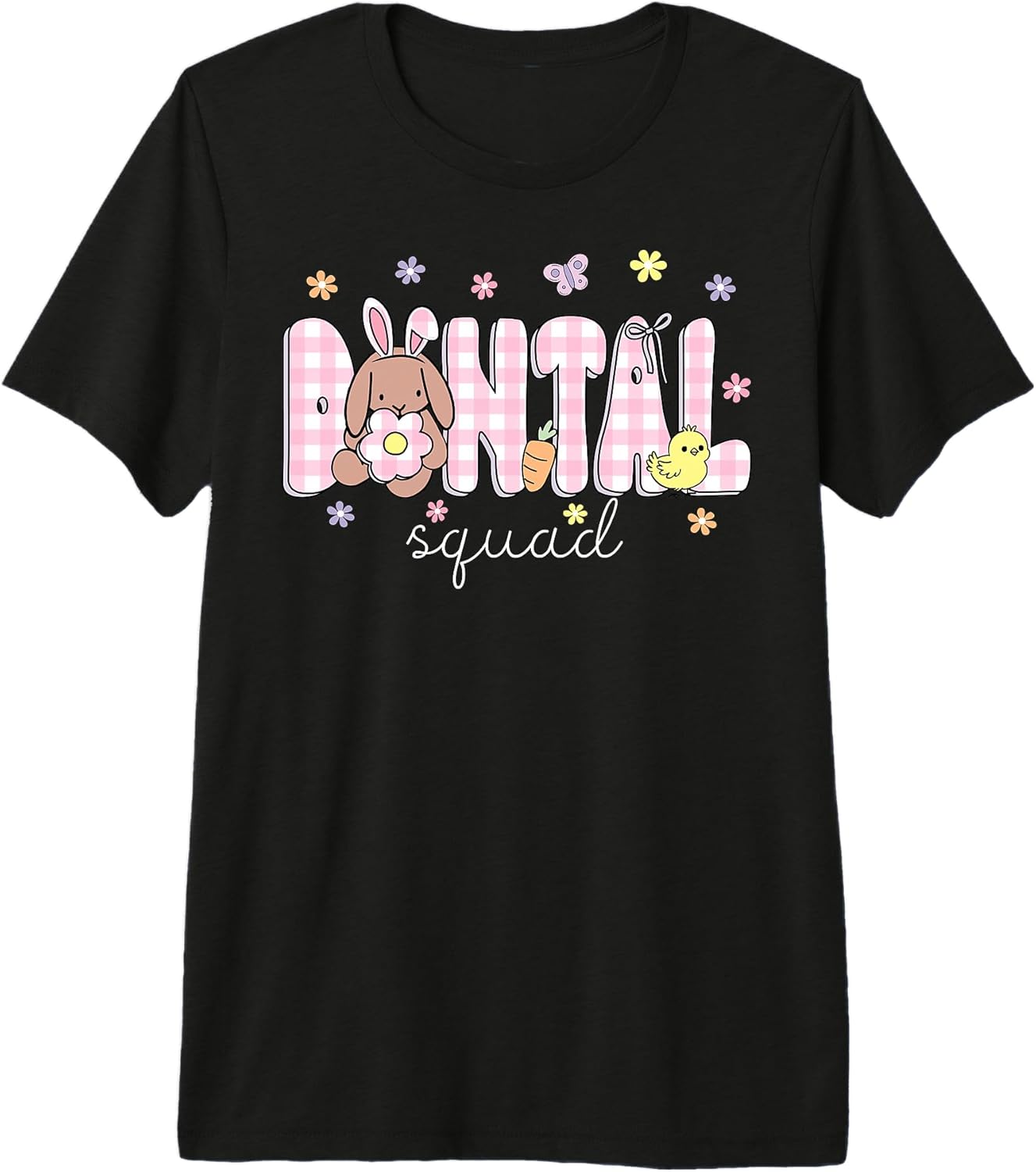 Easter Pediatric Dental Crew Floral Spring Rabbit