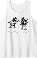 Dancing Lady Bugs Happy Little Insects Nature Lovers Tank Top