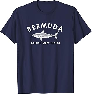 Vintage Bermuda Retro Shark Graphic Mens Womens Souvenir T-Shirt