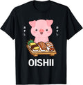 Cute Pig Eats Sushi Japanese Food Lover