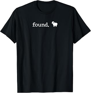 Funny Found Sheep Christian Psalm 23 Lamb Faith Men Women T-Shirt