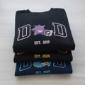 Embroidered Custom Pokedad Character Hoodie, Cute Poke Dad Characters Sweatshirt, Cozy Anime Embroidery, Gift for PKM Fans, Gift for dad