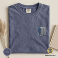 Comfort Colors Embroidered Anime T-shirt, Wings of Freedom Shirt