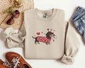 Embroidered Dachshund Valentine's Day Shirt, Embroidered Dachshund Sweatshirt, Dog Valentines Day, Valentine Shirt, Sausage Dogs Shirt
