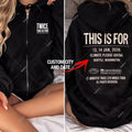TWICE This Is For 2026 Tour Seattle Oakland Zip Hoodie Custom date city shirt