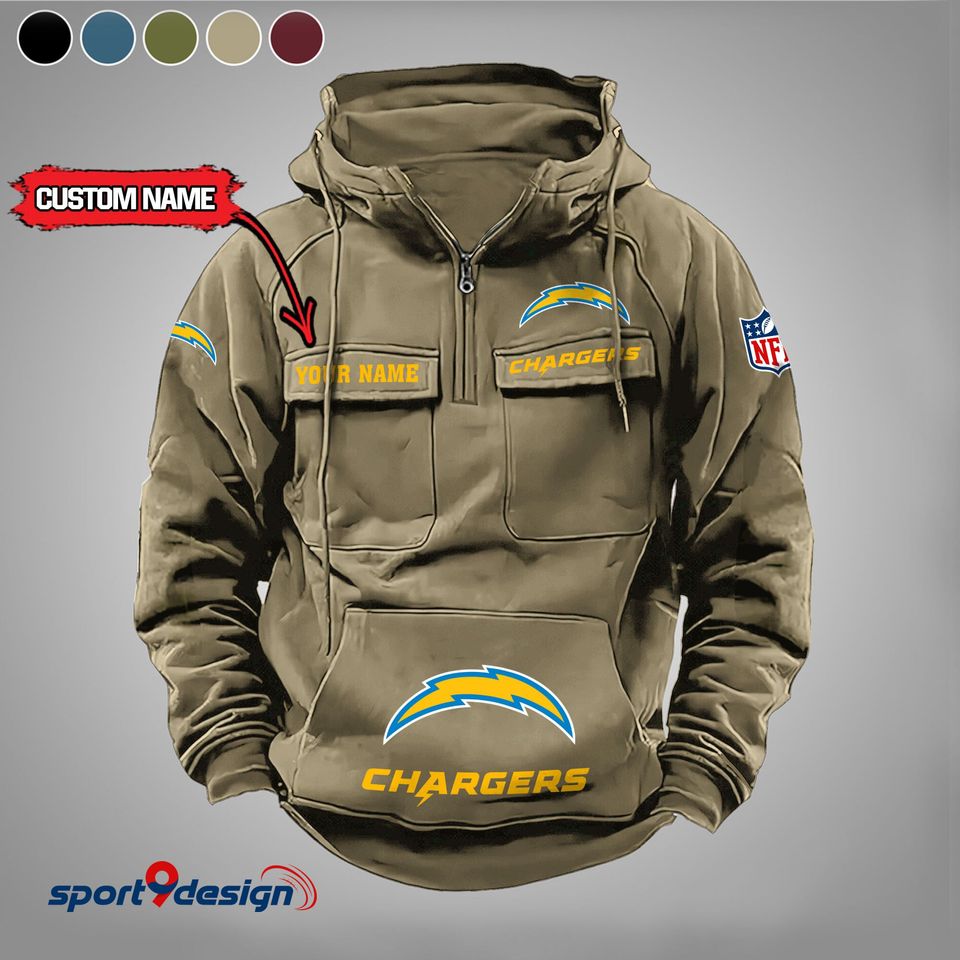 Los Angeles Chargers Vintage Men Hoodie AZVMHD003 - Sport9Design