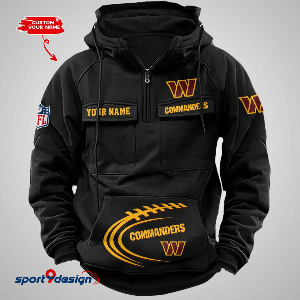 Washington Commanders Custom Cargo Hoodie, Gift For Fan