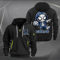 Indianapolis Colts Quarter Zip Hoodie Custom Name Multicolor Edition