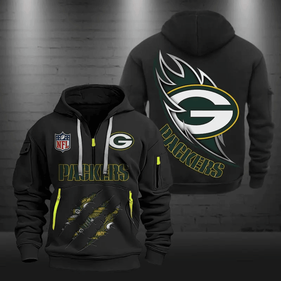 Green Bay Packers DMHT0384 Zip Hoodie Multicolor 2024 Edition - Sport9Design