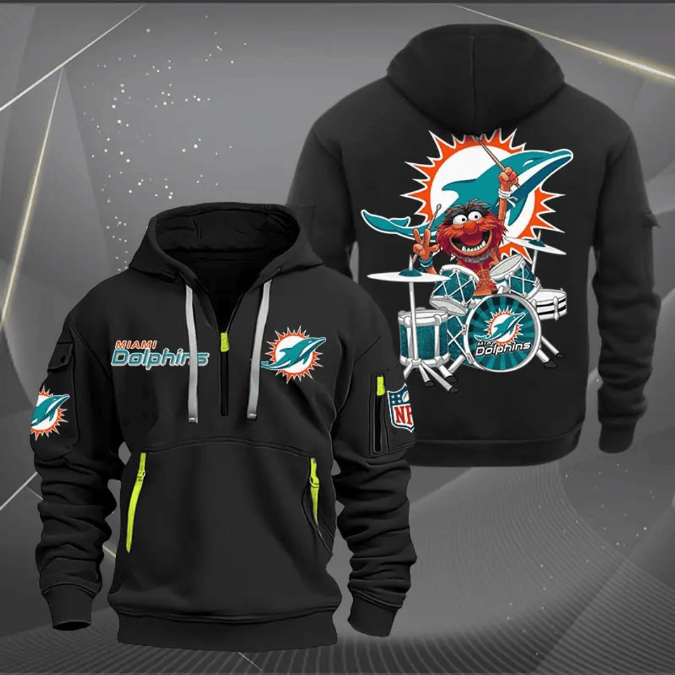 Miami Dolphins NNHT1250 Zip Hoodie Multicolor 2024 Edition - Sport9Design
