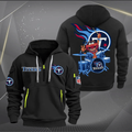 Tennessee Titans Football Team Quarter Zip Hoodie Rocking Drummer Football Fan Gift