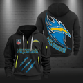 Los Angeles Chargers Quarter Zip Hoodie Football Team Logo Gift For Fan