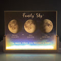 Personalized Moons Phase Night Light with Kids Names - Custom LED Lamp by Date, Mothers Day Gift for Mom, Grandma & Mama, Family Keepsake