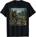 Bigfoot Sasquatch Tractor Funny Farm Farmer Men Women Kids T-Shirt