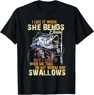 Fishing I Like It When She Bends Over But I Love It Vintage T-Shirt