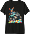 Happy Easter Monster Truck Shirt Kids Boys Toddler