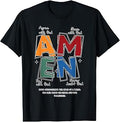 Retro Amen He is Risen Christian Happy Easter Day Jesus T-Shirt