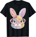 Funny Bunny Face Glasses Floral Rabbit Easter Day