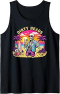 Dirty Heads Skeleton Beach Summer Vacation Summerween Party Tank Top