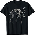 Black Labrador Retriever Smoking Cigar Funny Dog Lover T-Shirt
