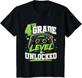 First Day of 4th Grade Boys Gaming Back to School 4th Grade T-Shirt