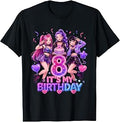 It's My 8th Birthday K-Pop Girl Cute 8 Year Old Party Tee T-Shirt