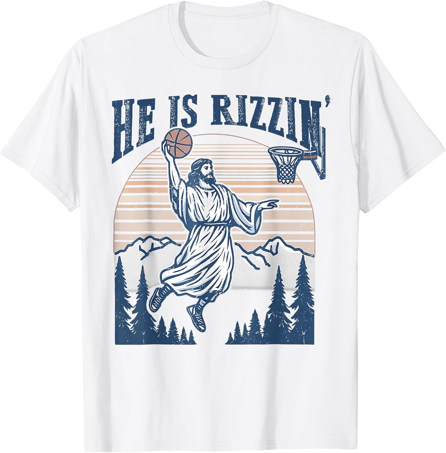 Basketball He Is Rizzin' Easter Jesus Christian