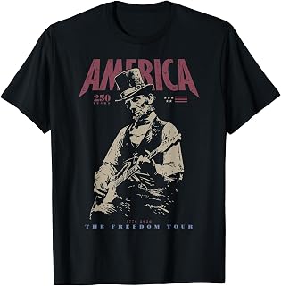Abraham Lincoln Playing Guitar 4th July 250th Anniversary T-Shirt