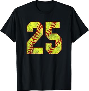 Softball #25 Fast Pitch Love Softball Mom Favorite Player T-Shirt