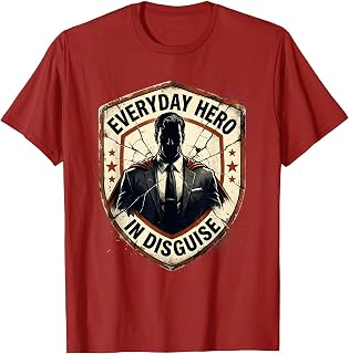 Everyday Hero In Disguise Superhero Design T-Shirt