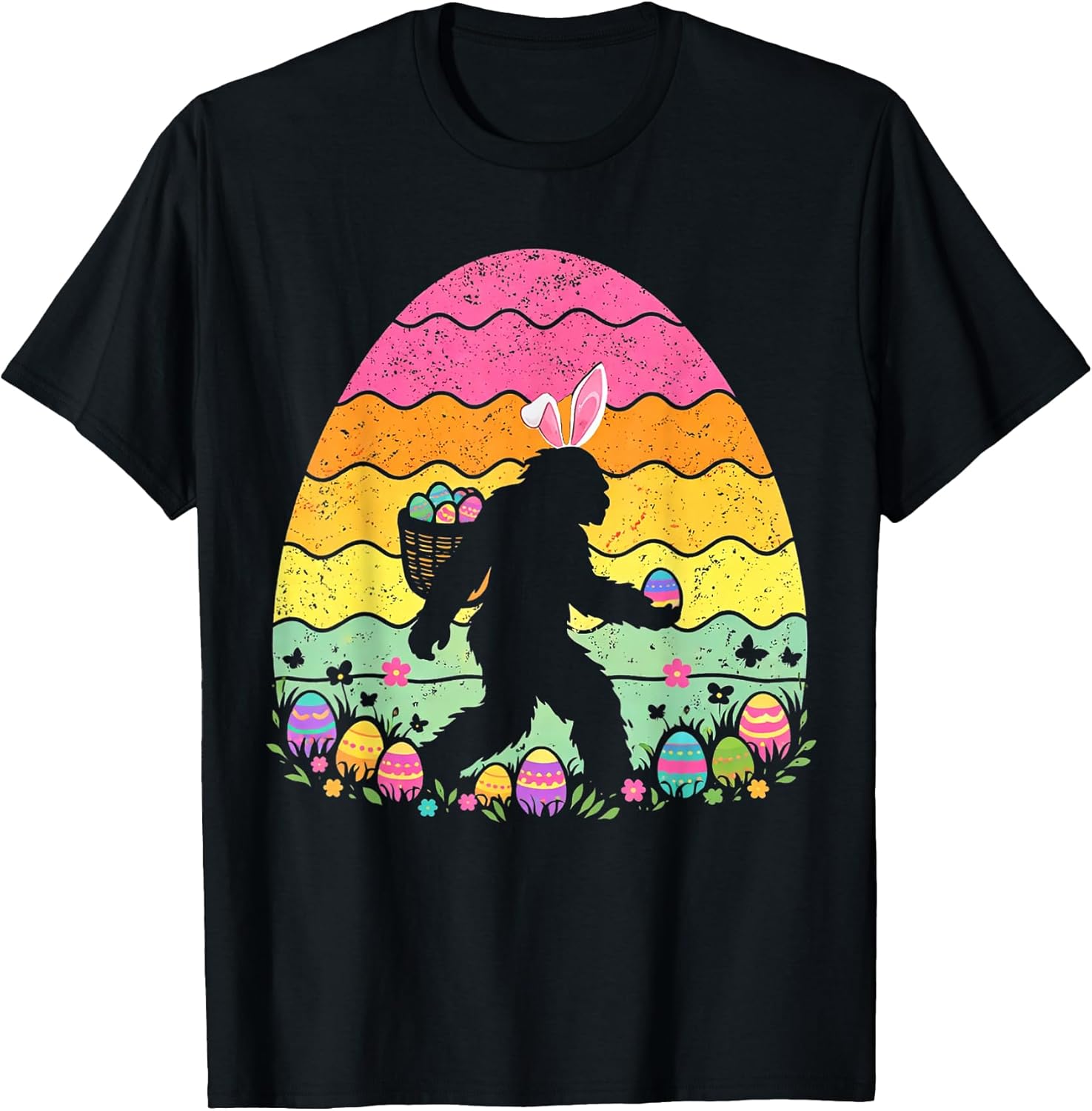 Retro Sasquatch Easter day Bunny Boys Kids