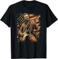 Teddy Roosevelt Electric Guitar Funny American History T-Shirt