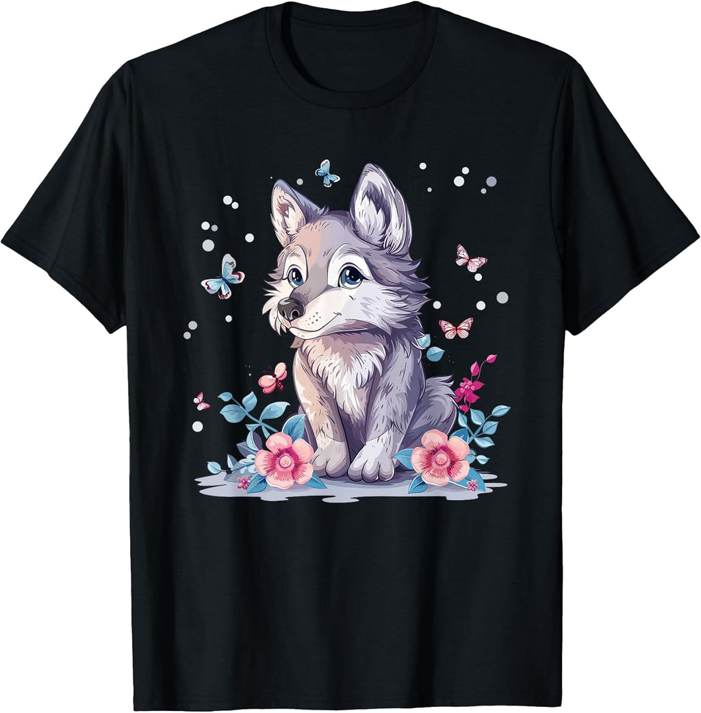 Colorful Wolf Art I Cartoon Wolf