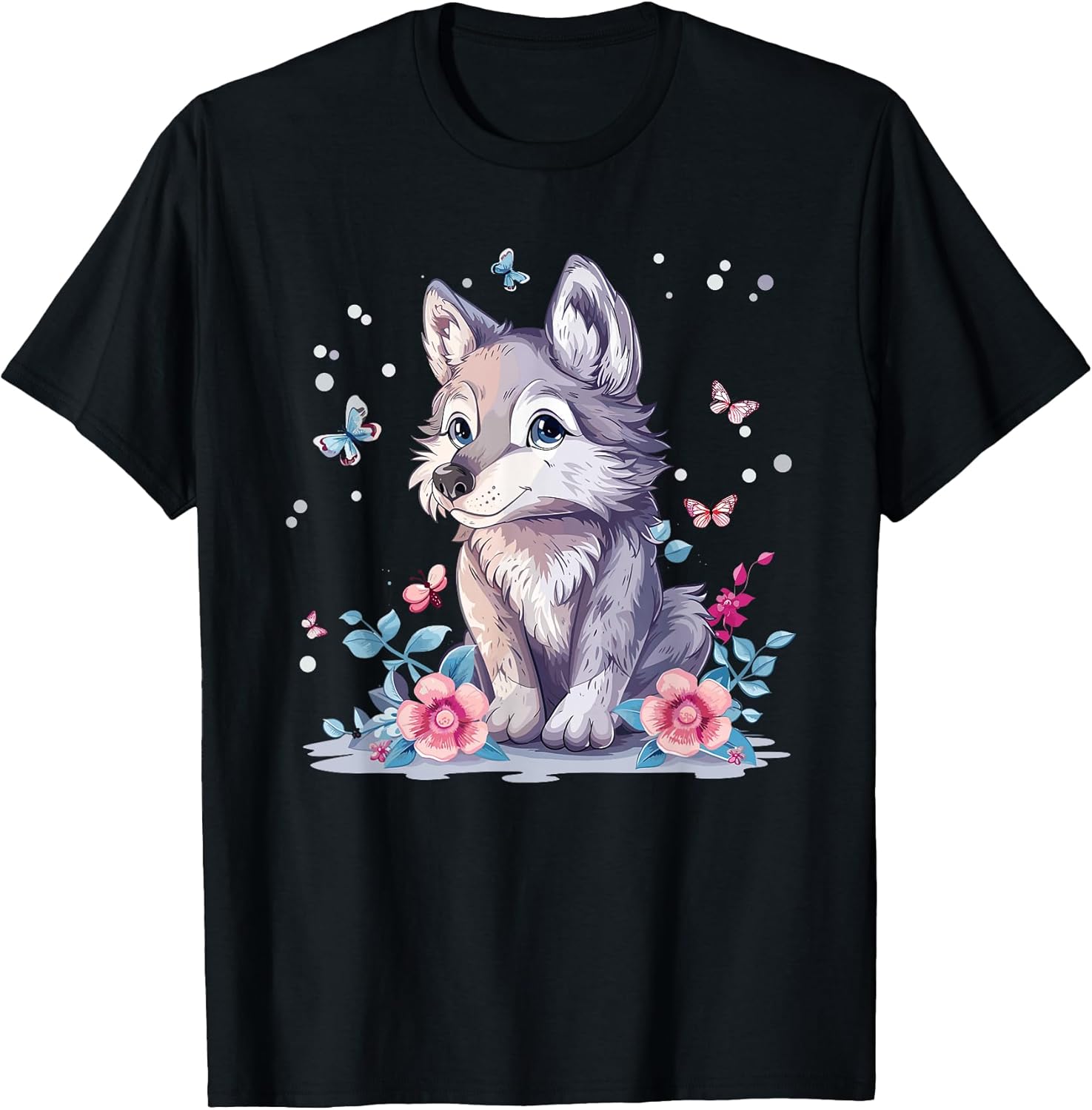 Colorful Wolf Art I Cartoon Wolf