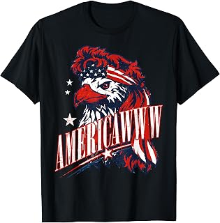 Americaww Sarcastic Fourth of July Bald Eagle T-Shirt