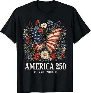 America Flag 250 1776 2026 250th Anniversary 4th of July T-Shirt