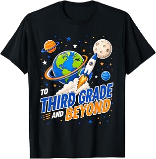 3rd Grade Boys First Day of Third Grade Back to School Moon T-Shirt