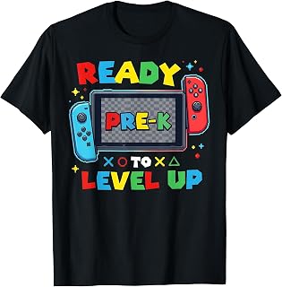 Ready to Level Up Gamer Pre-k Teacher Boys Back to School T-Shirt